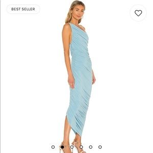 Norma Kamali Power Blue Iconic One Shoulder Dress